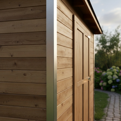 Gartenhütte mit Alu Winkelprofilen