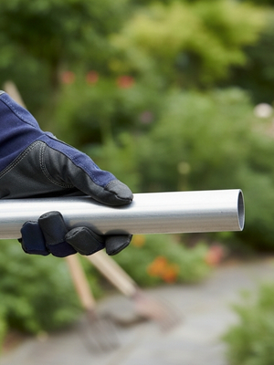 Alurohr Zuschnitt in Hand