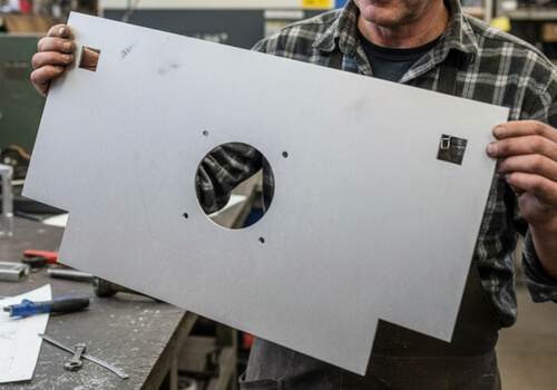 Laserzuschnitt in der Hand