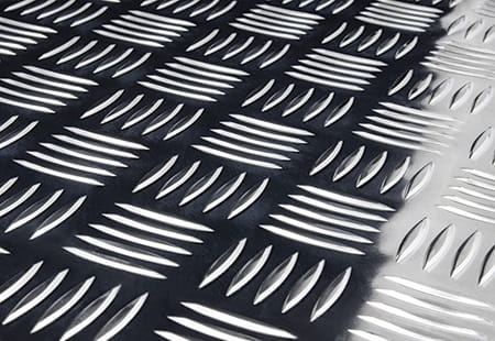 Alu Riffelblech aus AlMg3 in 2,5 x 4,0 mm Quintett Design